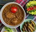 تصویر سبزی خردشده فسنجون و اناربیج