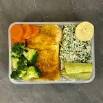 تصویر سالمون با پلو گشنیزی