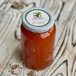 تصویر مربا هویج با خلال بادام